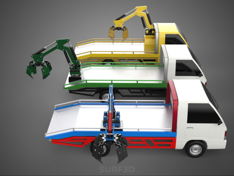 ARM THUMB CAR PICK UP TRUCK BUCKET LOADER CRANE GRABBER GRAPPLE Model 3D