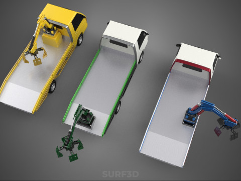 ARM THUMB CAR PICK UP TRUCK BUCKET LOADER CRANE GRABBER GRAPPLE Model 3D