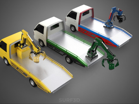 ARM THUMB CAR PICK UP TRUCK BUCKET LOADER CRANE GRABBER GRAPPLE Model 3D