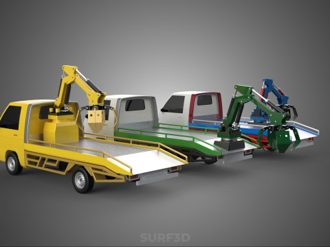 ARM THUMB CAR PICK UP TRUCK BUCKET LOADER CRANE GRABBER GRAPPLE Model 3D