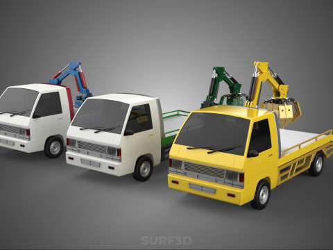 ARM THUMB CAR PICK UP TRUCK BUCKET LOADER CRANE GRABBER GRAPPLE Model 3D