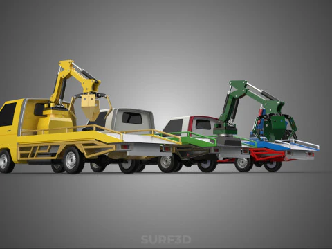 РУКА ВЕЛИКИЙ ПАЛЕЦЬ АВТОМОБІЛЬ ПІКАП ВАНТАЖІВКА КІВШ НАВАНТАЖУВАЧ КРАН ГРАББЕР ГРЕЙФЕР 3D Модель