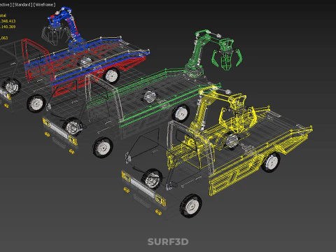 РУКА ВЕЛИКИЙ ПАЛЕЦЬ АВТОМОБІЛЬ ПІКАП ВАНТАЖІВКА КІВШ НАВАНТАЖУВАЧ КРАН ГРАББЕР ГРЕЙФЕР 3D Модель