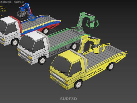 ARM THUMB CAR PICK UP TRUCK BUCKET LOADER CRANE GRABBER GRAPPLE Model 3D