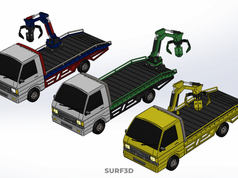ARM THUMB CAR PICK UP TRUCK BUCKET LOADER CRANE GRABBER GRAPPLE Model 3D