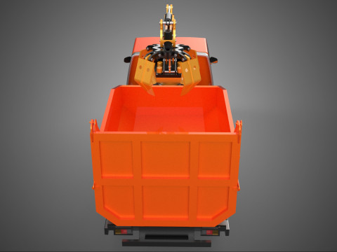 DUMP TRUCK GRAPPLE CAR PICK UP SCRAP GARBAGE GRABBER CRANE LIFT 3D Model