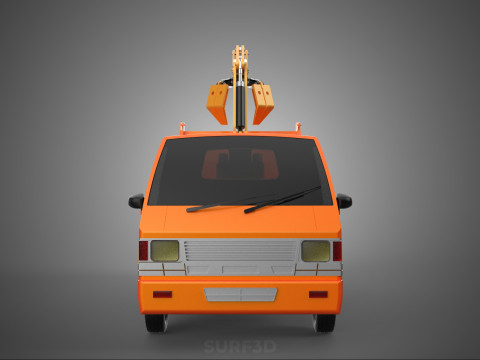 DUMP TRUCK GRAPPLE CAR PICK UP SCRAP GARBAGE GRABBER CRANE LIFT 3D Model