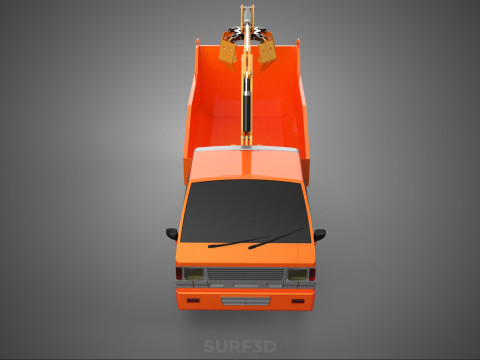 DUMP TRUCK GRAPPLE CAR PICK UP SCRAP GARBAGE GRABBER CRANE LIFT 3D Model