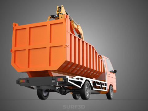 DUMP TRUCK GRAPPLE CAR PICK UP SCRAP GARBAGE GRABBER CRANE LIFT 3D Model