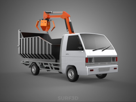 L300 DELICA COLT DUMP TRUCK GRAPPLE CAR PICKUP WOOD LOG PALM OIL Modèle 3D