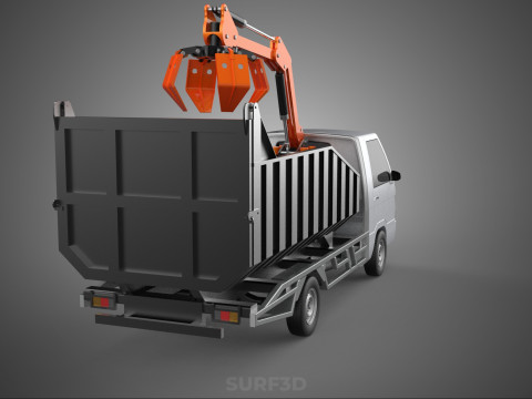L300 DELICA COLT DUMP TRUCK GRAPPLE CAR PICKUP WOOD LOG PALM OIL Modèle 3D