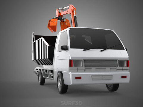 L300 DELICA COLT DUMP TRUCK GRAPPLE CAR PICKUP WOOD LOG PALM OIL Modèle 3D