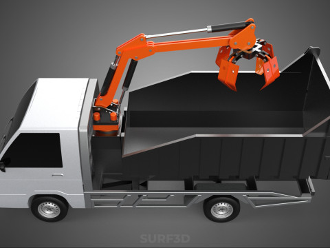 L300 DELICA COLT DUMP TRUCK GRAPPLE CAR PICKUP WOOD LOG PALM OIL Modèle 3D