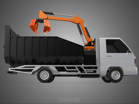 L300 DELICA COLT DUMP TRUCK GRAPPLE CAR PICKUP WOOD LOG PALM OIL Modèle 3D