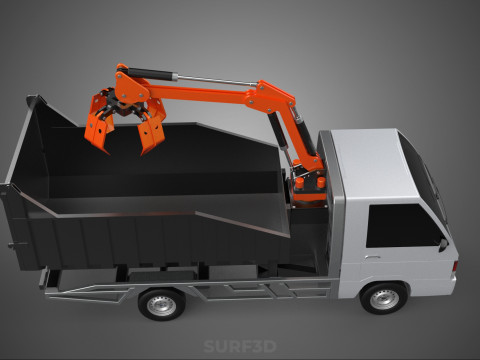 L300 DELICA COLT DUMP TRUCK GRAPPLE CAR PICKUP WOOD LOG PALM OIL Modèle 3D
