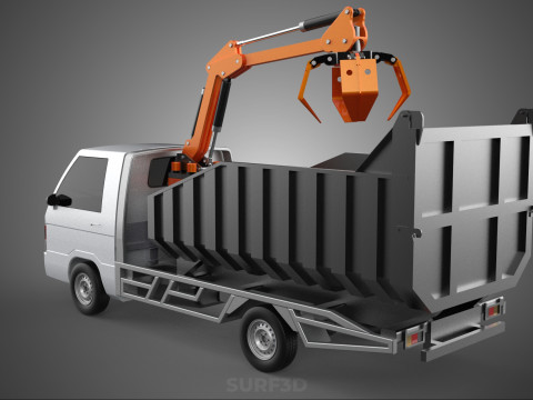 L300 DELICA COLT DUMP TRUCK GRAPPLE CAR PICKUP WOOD LOG PALM OIL Modèle 3D
