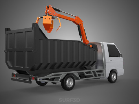 L300 DELICA COLT DUMP TRUCK GRAPPLE CAR PICKUP WOOD LOG PALM OIL Modèle 3D