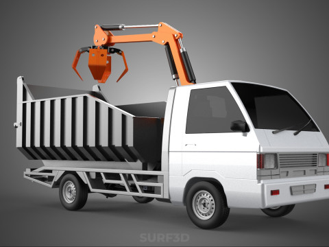 L300 DELICA COLT DUMP TRUCK GRAPPLE CAR PICKUP WOOD LOG PALM OIL Modèle 3D