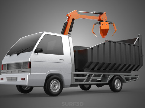 L300 DELICA COLT DUMP TRUCK GRAPPLE CAR PICKUP WOOD LOG PALM OIL Modèle 3D
