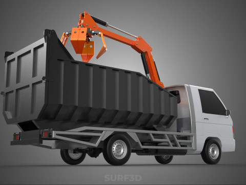 L300 DELICA COLT DUMP TRUCK GRAPPLE CAR PICKUP WOOD LOG PALM OIL Modèle 3D