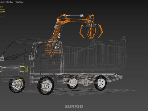 L300 DELICA COLT DUMP TRUCK GRAPPLE CAR PICKUP WOOD LOG PALM OIL Modèle 3D