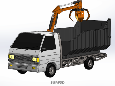 L300 DELICA COLT DUMP TRUCK GRAPPLE CAR PICKUP WOOD LOG PALM OIL Modèle 3D