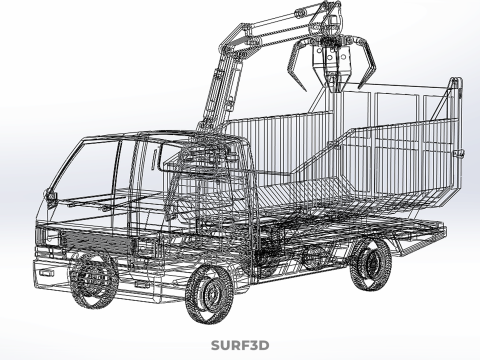 L300 DELICA COLT DUMP TRUCK GRAPPLE CAR PICKUP WOOD LOG PALM OIL Modèle 3D