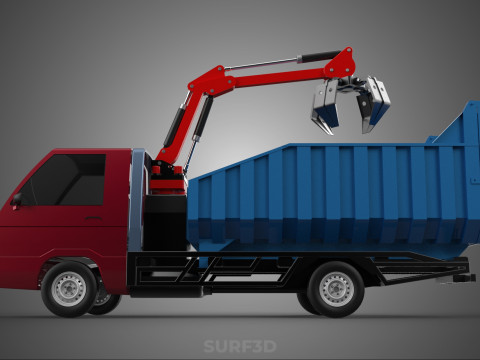 FFB FRESH FRUIT BUNCH PALM OIL GRABBER CRANE GRAPPLE CLAW TRUCK Model 3D