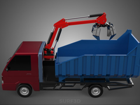 FFB FRESH FRUIT BUNCH PALM OIL GRABBER CRANE GRAPPLE CLAW TRUCK Model 3D