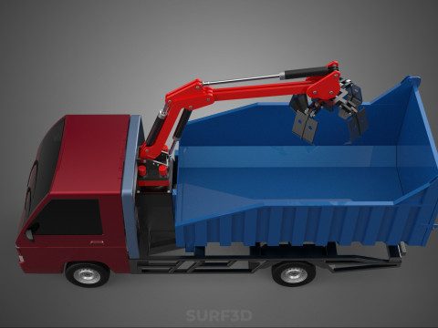 FFB FRESH FRUIT BUNCH PALM OIL GRABBER CRANE GRAPPLE CLAW TRUCK Model 3D