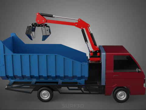 FFB FRESH FRUIT BUNCH PALM OIL GRABBER CRANE GRAPPLE CLAW TRUCK 3D Model