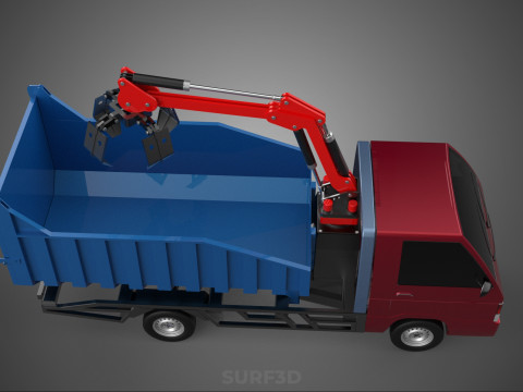 FFB FRESH FRUIT BUNCH PALM OIL GRABBER CRANE GRAPPLE CLAW TRUCK Model 3D