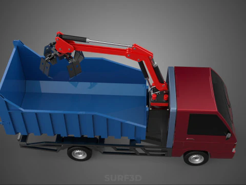 FFB FRESH FRUIT BUNCH PALM OIL GRABBER CRANE GRAPPLE CLAW TRUCK 3D Model