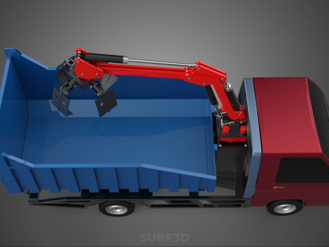 FFB FRESH FRUIT BUNCH PALM OIL GRABBER CRANE GRAPPLE CLAW TRUCK Model 3D