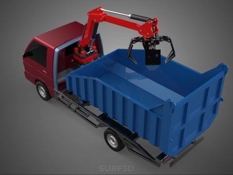 FFB FRESH FRUIT BUNCH PALM OIL GRABBER CRANE GRAPPLE CLAW TRUCK Model 3D