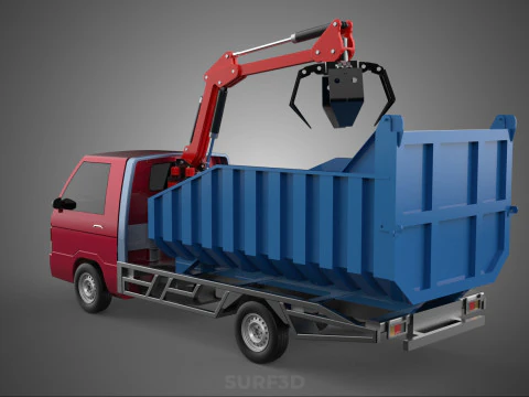 FFB FRESH FRUIT BUNCH PALM OIL GRABBER CRANE GRAPPLE CLAW TRUCK 3D Model
