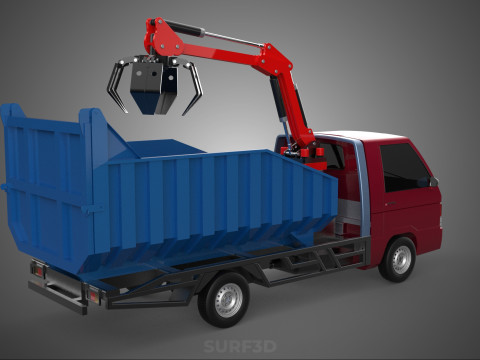FFB FRESH FRUIT BUNCH PALM OIL GRABBER CRANE GRAPPLE CLAW TRUCK Model 3D