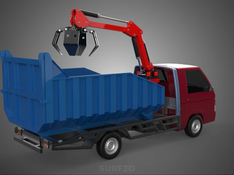 FFB FRESH FRUIT BUNCH PALM OIL GRABBER CRANE GRAPPLE CLAW TRUCK 3D Model