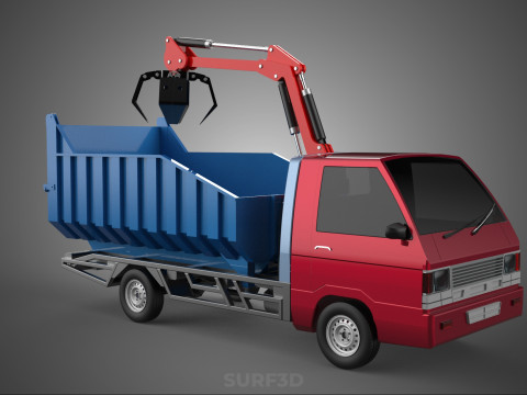 FFB FRESH FRUIT BUNCH PALM OIL GRABBER CRANE GRAPPLE CLAW TRUCK Model 3D