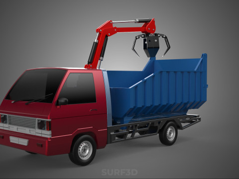 FFB FRESH FRUIT BUNCH PALM OIL GRABBER CRANE GRAPPLE CLAW TRUCK Model 3D