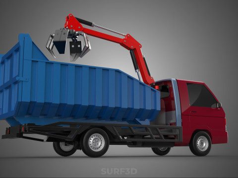 FFB FRESH FRUIT BUNCH PALM OIL GRABBER CRANE GRAPPLE CLAW TRUCK Model 3D