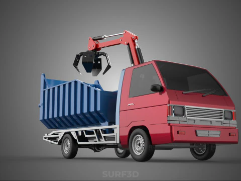 FFB FRESH FRUIT BUNCH PALM OIL GRABBER CRANE GRAPPLE CLAW TRUCK 3D Model
