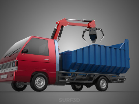 FFB FRESH FRUIT BUNCH PALM OIL GRABBER CRANE GRAPPLE CLAW TRUCK Model 3D