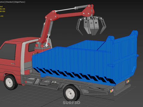FFB FRESH FRUIT BUNCH PALM OIL GRABBER CRANE GRAPPLE CLAW TRUCK 3D Model