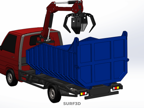 FFB FRESH FRUIT BUNCH PALM OIL GRABBER CRANE GRAPPLE CLAW TRUCK Model 3D
