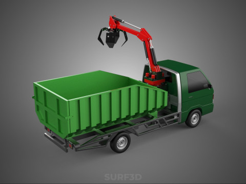 GRAPPLE TRUCK WOOD LOG TREE LOADER CRANE LIFT GRABBER PICKUP CAR 3D Model