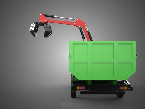 GRAPPLE TRUCK WOOD LOG TREE LOADER CRANE LIFT GRABBER PICKUP CAR Modelo 3D