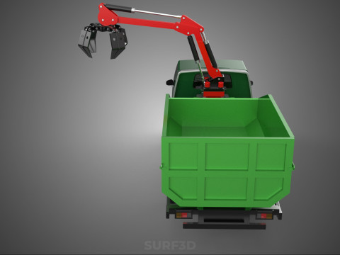GRAPPLE TRUCK WOOD LOG TREE LOADER CRANE LIFT GRABBER PICKUP CAR Modelo 3D