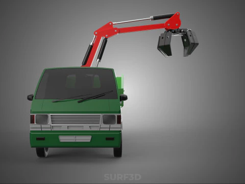 GRAPPLE TRUCK WOOD LOG TREE LOADER CRANE LIFT GRABBER PICKUP CAR 3D Model