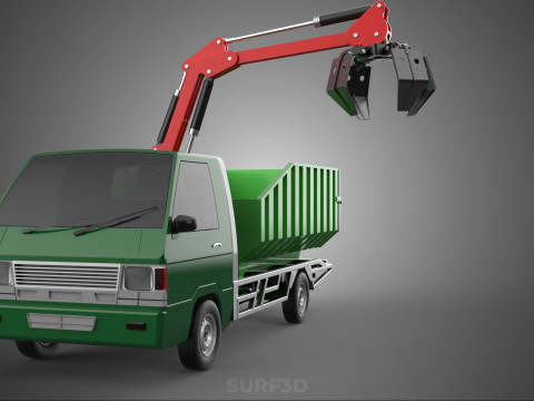 GRAPPLE TRUCK WOOD LOG TREE LOADER CRANE LIFT GRABBER PICKUP CAR Modelo 3D